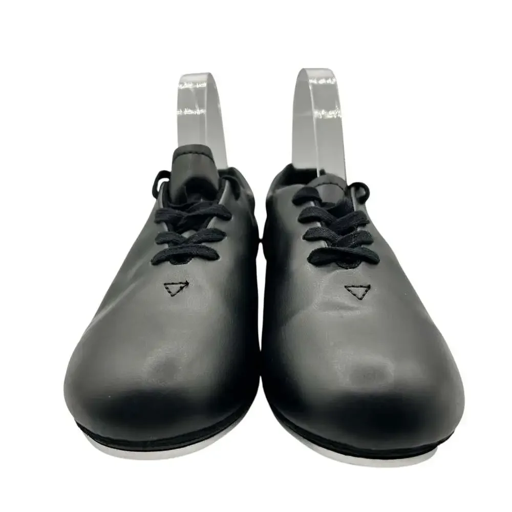 Capezio CG17 Black Leather Lace Up Tap Dance Shoes Women's Size 10 Wide